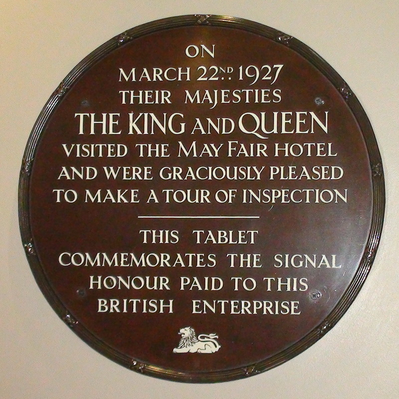 King and Queen visit May Fair Hotel London Remembers, Aiming to
