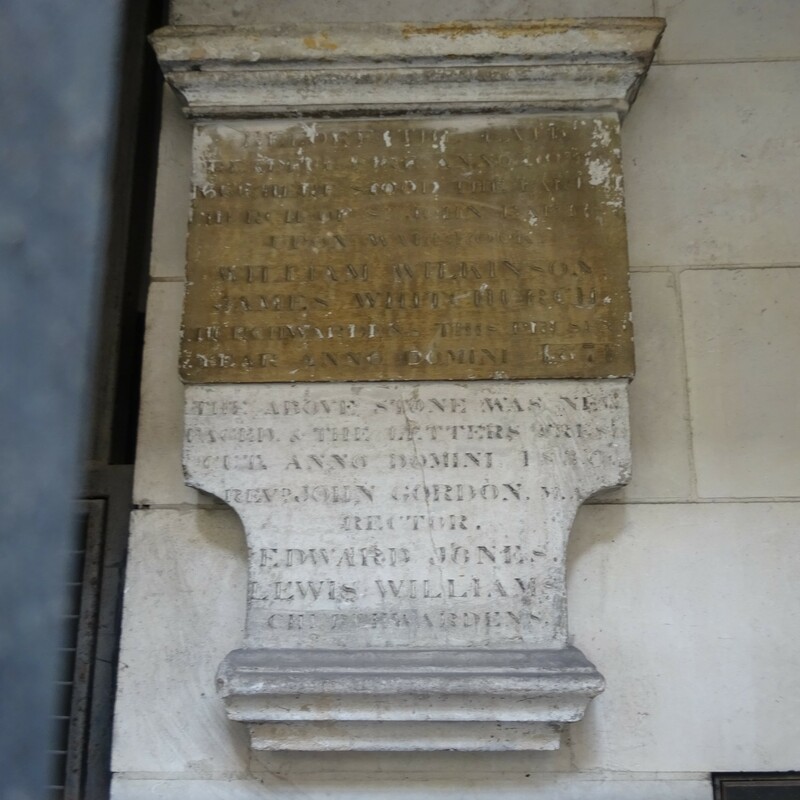 St John the Baptist Upon Walbrook plaque London Remembers, Aiming