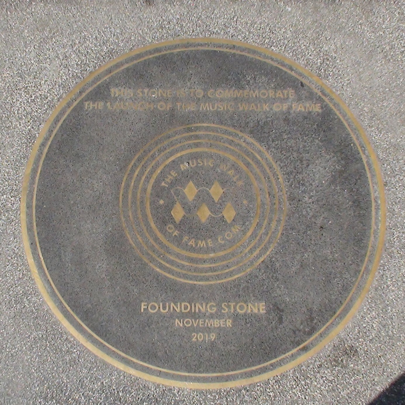 Music Walk of Fame - pavement plaque - launch