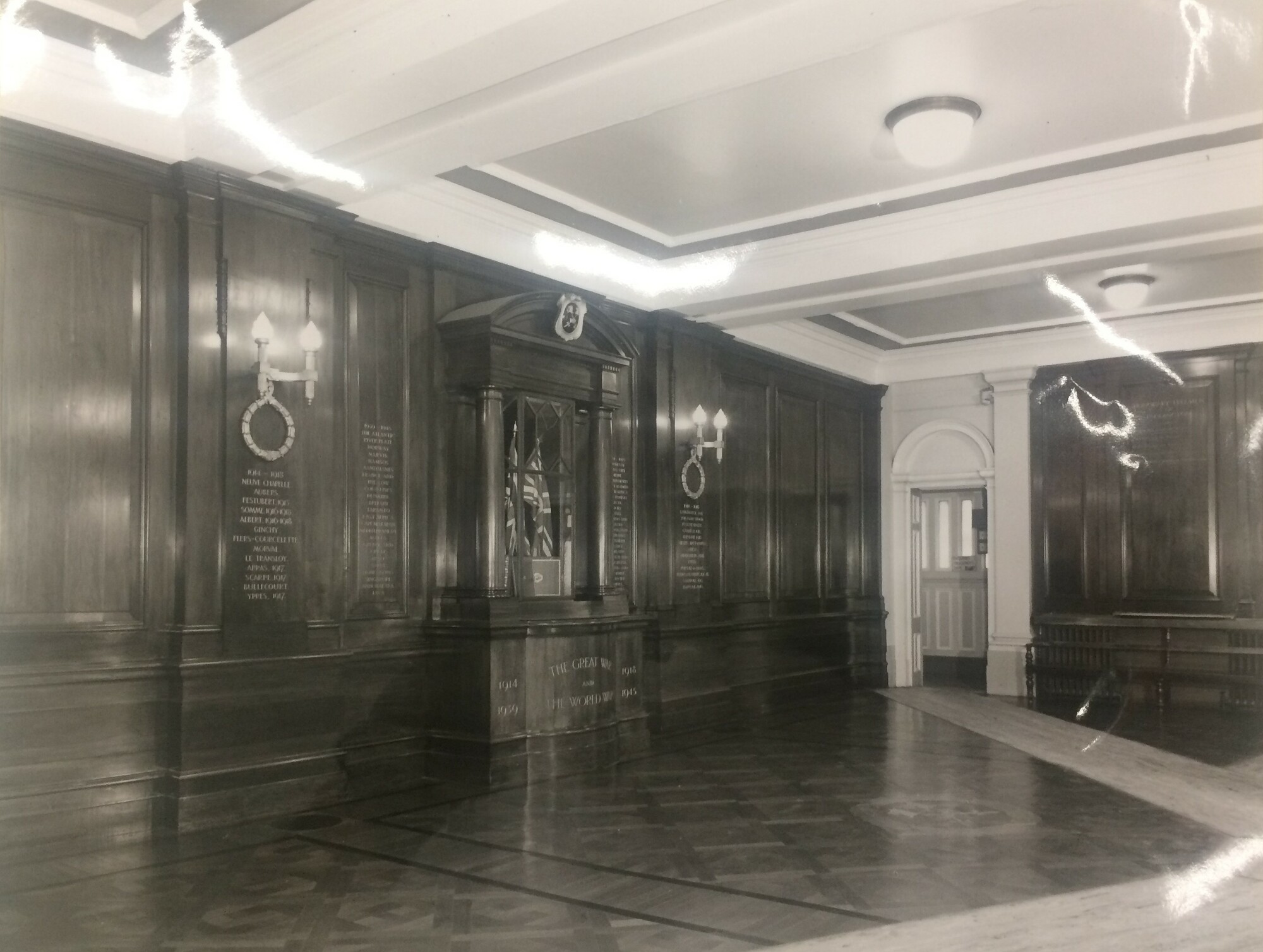 Paddington Town Hall - war memorial - lost