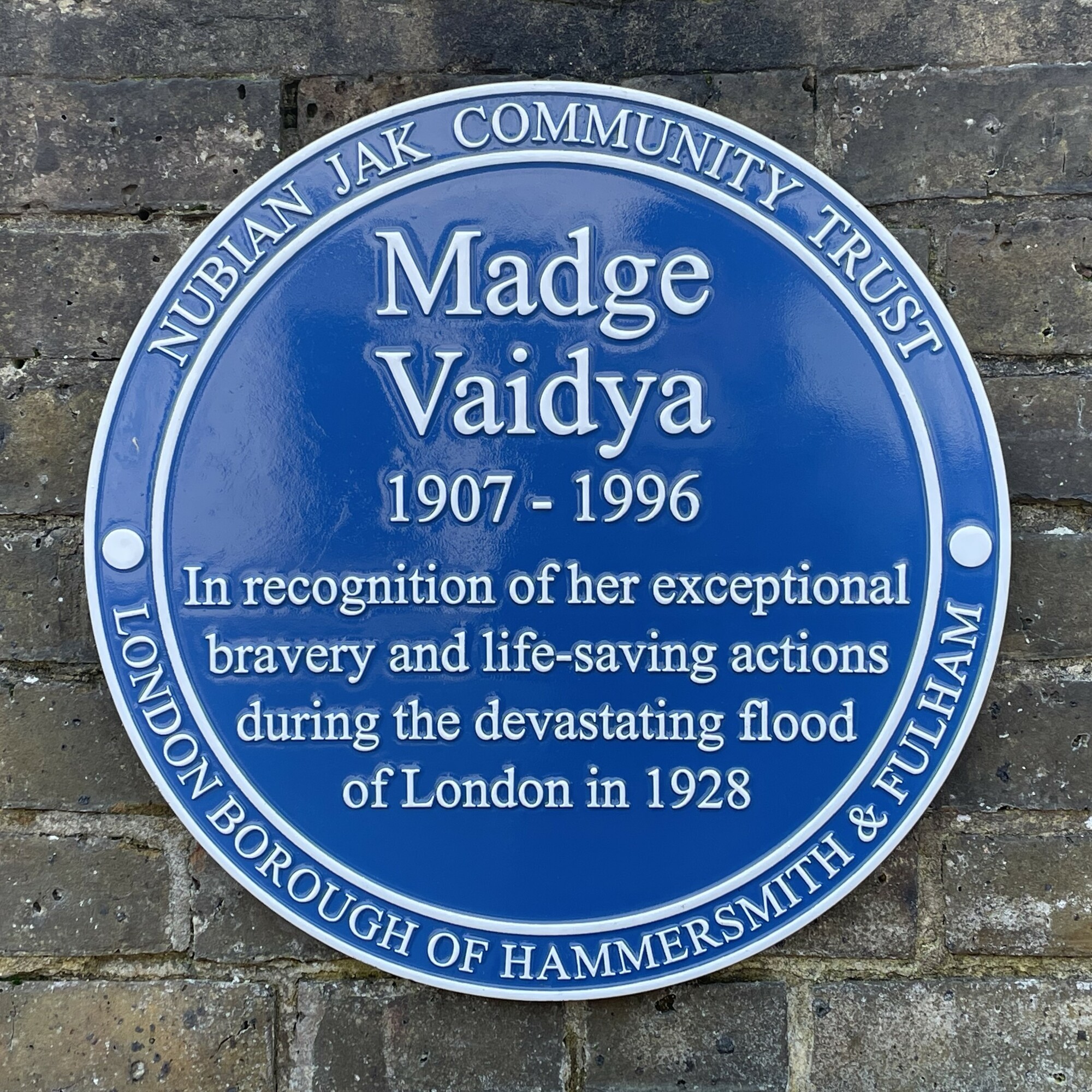 Madge Vaidya and the 1928 flood