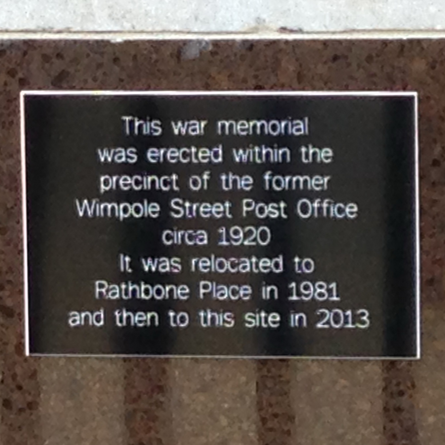 Western Postal District war memorial Mount Pleasant London