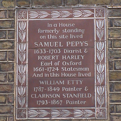 Pepys, Harley, Etty, Stanfield