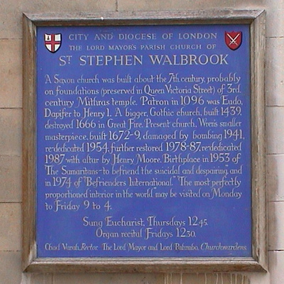 St Stephen Walbrook church