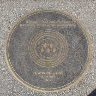 Music Walk of Fame - pavement plaque - launch