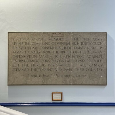St Mary's Hospital - Fifth Army - in foyer