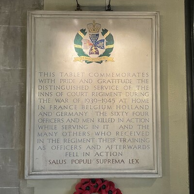Lincoln's Inn Chapel - WW2 memorial