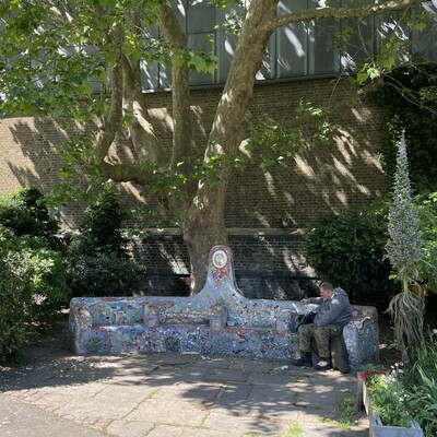 Cardboard City bench