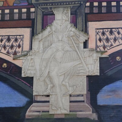 Black friar on a donkey